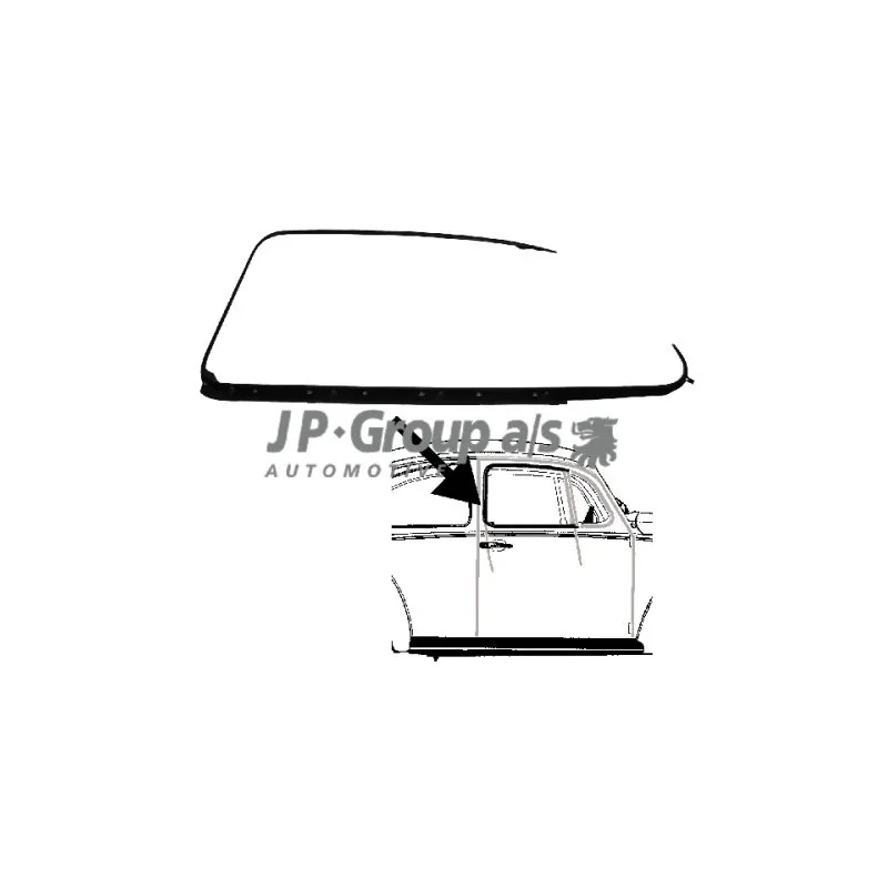 Baguette et bande protectrice, porte avant droit JP GROUP 8186001980