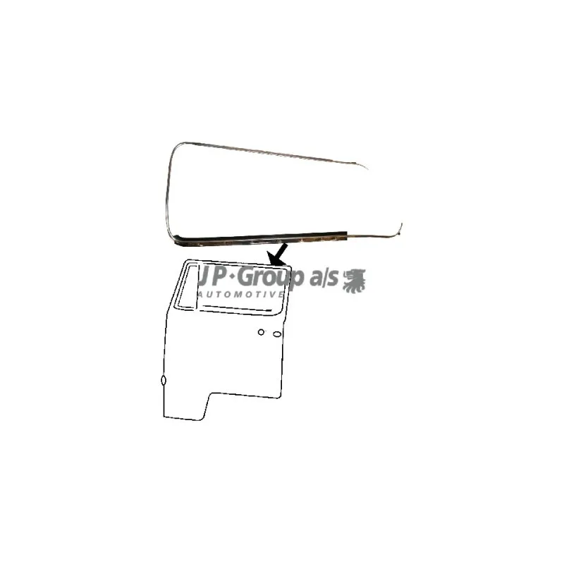 Baguette et bande protectrice, vitre de porte avant droit JP GROUP 8186002486