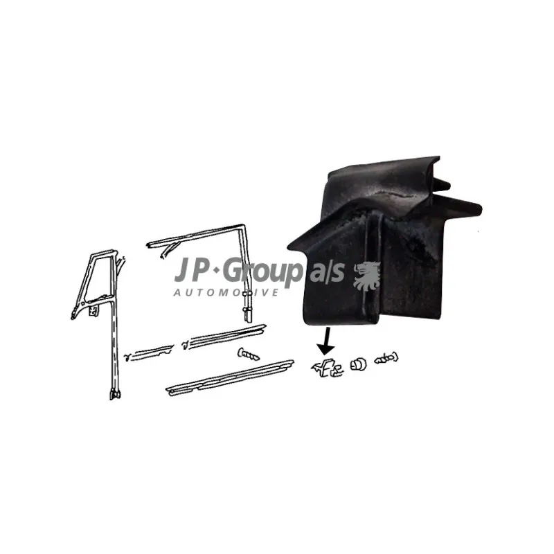 Baguette et bande protectrice, vitre de porte JP GROUP 8186002880