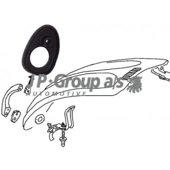 Joint, couvercle de la soute à bagages JP GROUP 8187350506