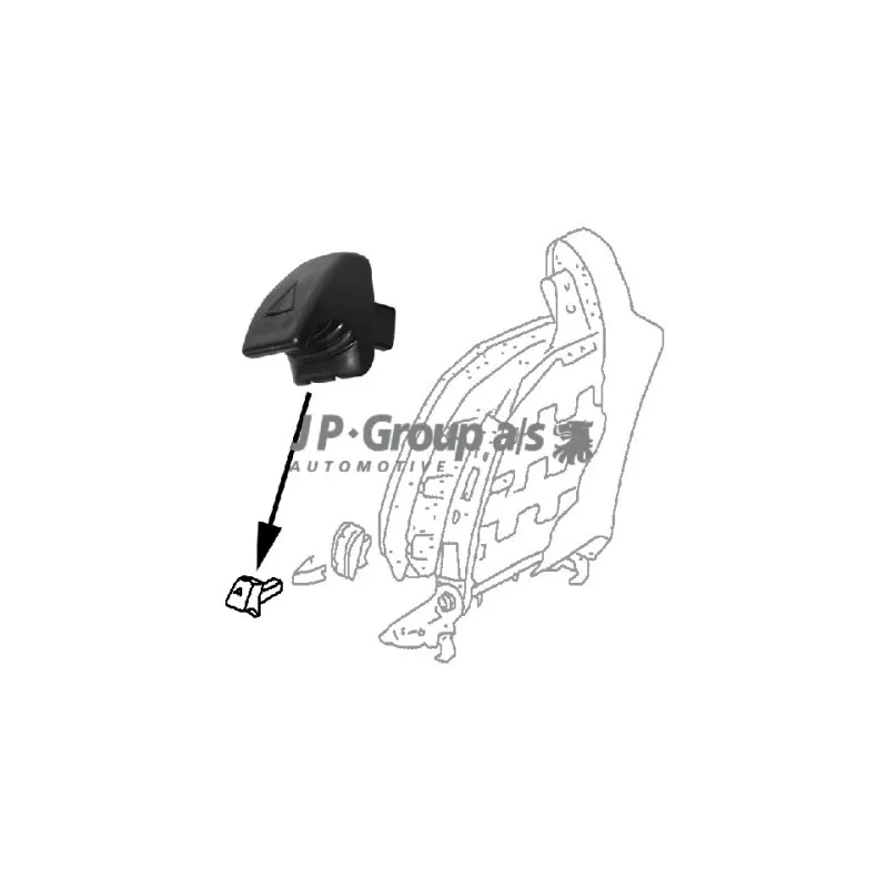 Bouton tournant, ajustage du dossier JP GROUP 8188000500