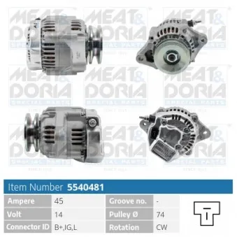 Alternateur MEAT & DORIA 5540481