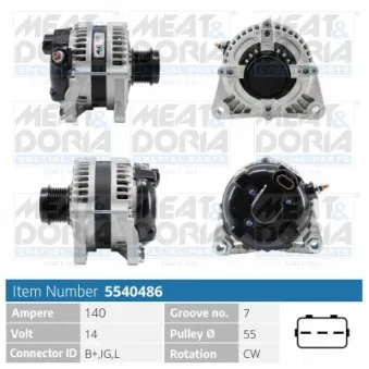 Alternateur MEAT & DORIA 5540486