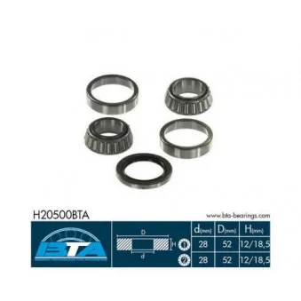 Roulement de roue arrière BTA H20500BTA