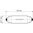 Ampoule, feu éclaireur de plaque VALEO 032217 - Visuel 2