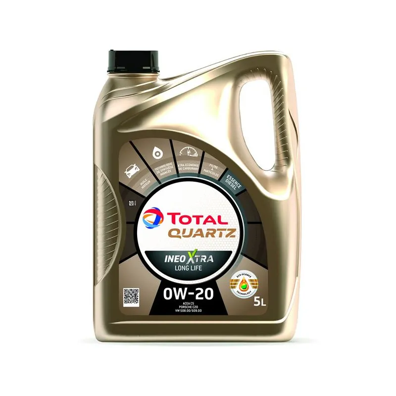 Huile moteur 0W-20 QUARTZ INEO Xtra Long Life - 5L TOTAL 226006