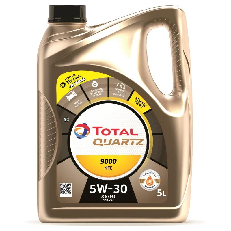 Huile moteur 5W-30 QUARTZ 9000 NFC A5/B5 - 4L TOTAL 213836