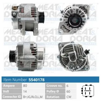 Alternateur MEAT & DORIA 5540178