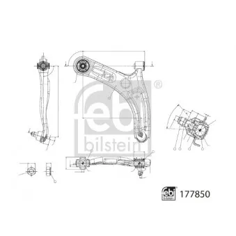 Triangle ou bras de suspension (train avant) FEBI BILSTEIN