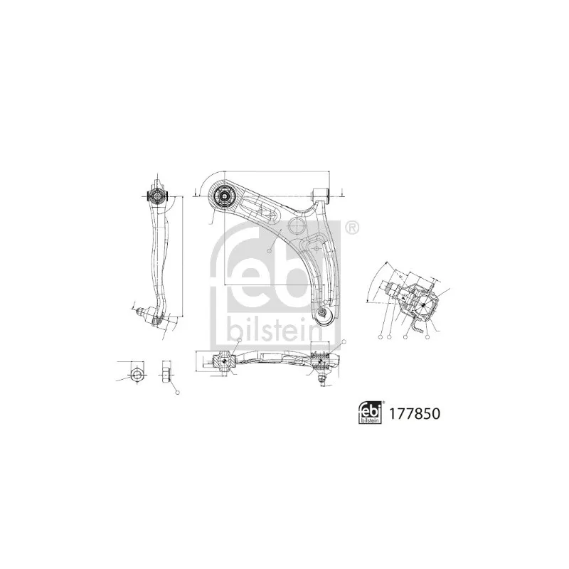 Triangle ou bras de suspension (train avant) FEBI BILSTEIN 177850
