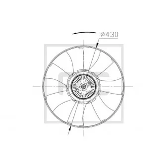 Roue du souffleur, refroidissementdu moteur PE Automotive 010.337-00A