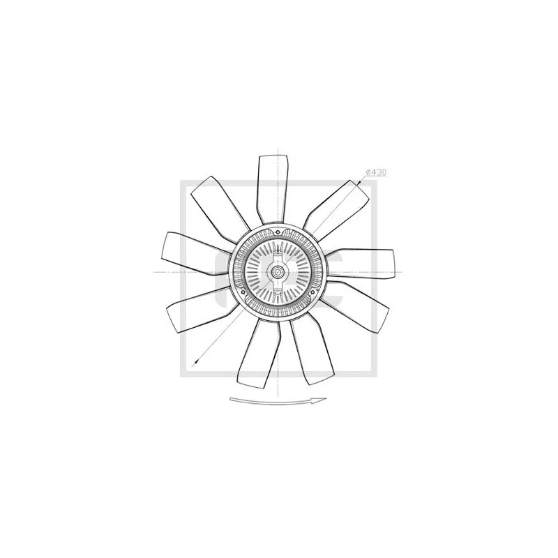 Roue du souffleur, refroidissementdu moteur PE Automotive 010.338-00A