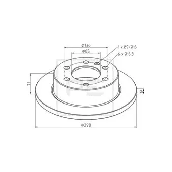 Jeu de 2 disques de frein avant PE Automotive 016.676-00A