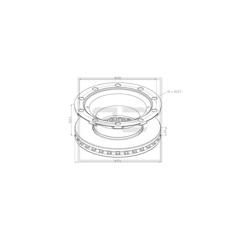 Jeu de 2 disques de frein avant PE Automotive 046.380-00A
