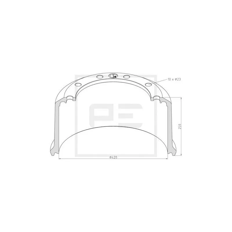 Tambour de frein PE Automotive 046.425-00A