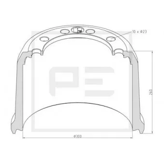 Tambour de frein PE Automotive 046.428-00A