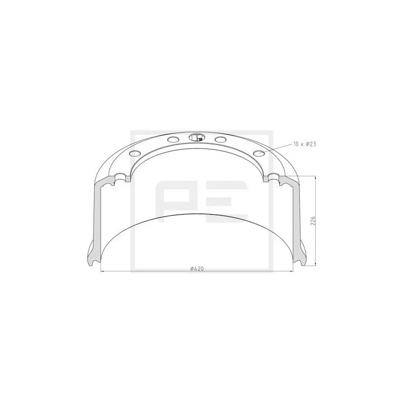 Tambour de frein PE Automotive 046.698-00A