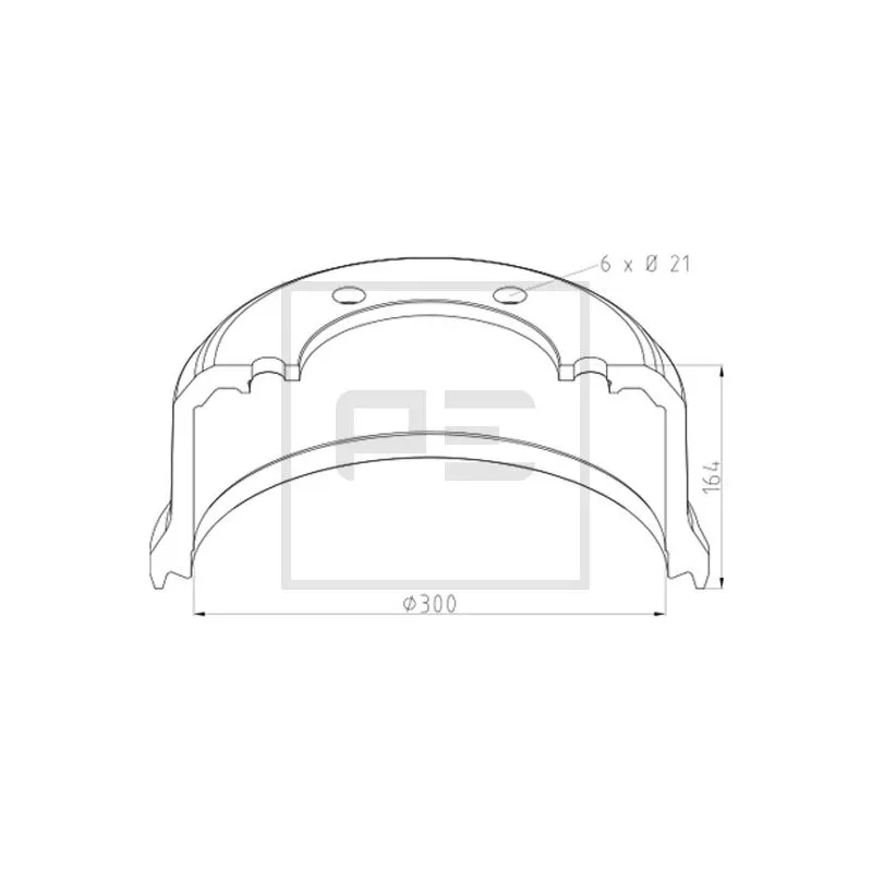 Tambour de frein PE Automotive 046.833-00A