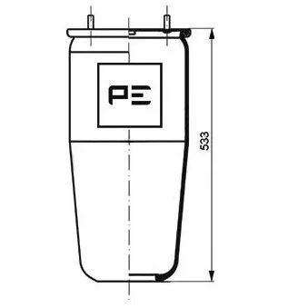 Ressort pneumatique, suspension pneumatique PE Automotive 084.020-70A