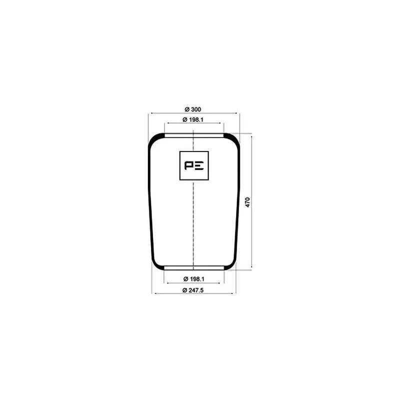 Ressort pneumatique, suspension pneumatique PE Automotive 084.023-70A