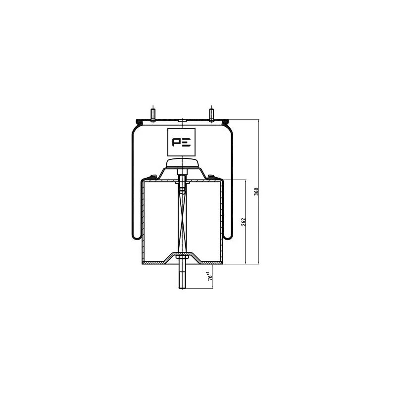 Ressort pneumatique, suspension pneumatique PE Automotive 084.026-72A