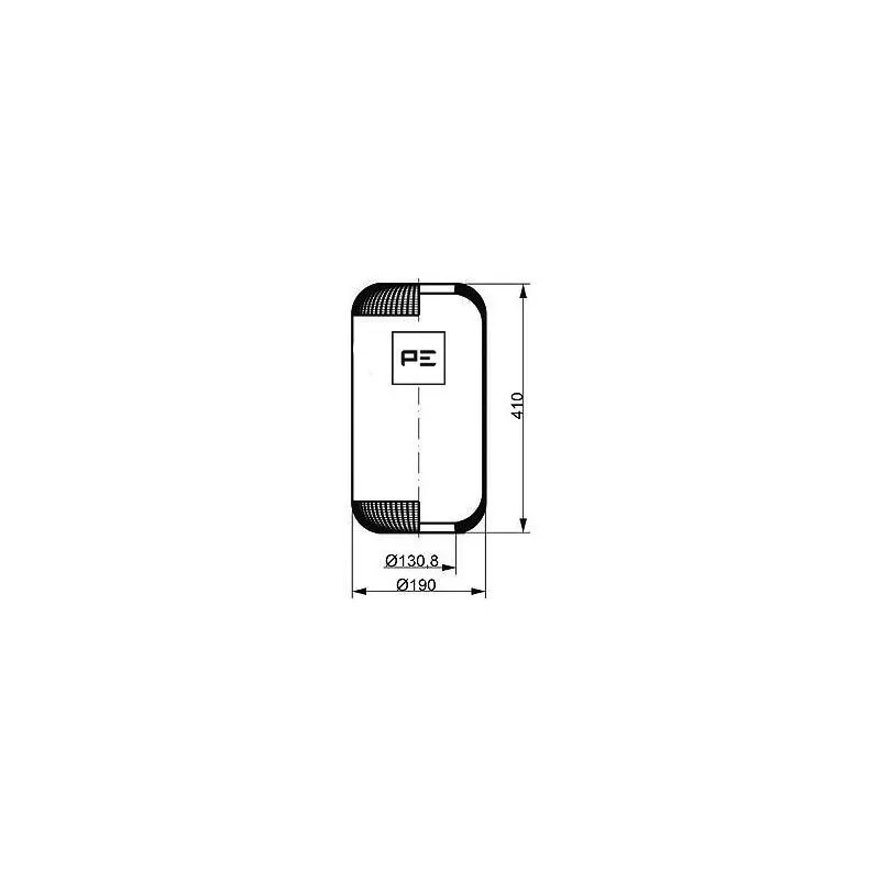 Ressort pneumatique, suspension pneumatique PE Automotive 084.077-70A