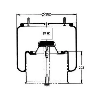Ressort pneumatique, suspension pneumatique PE Automotive 084.084-72A