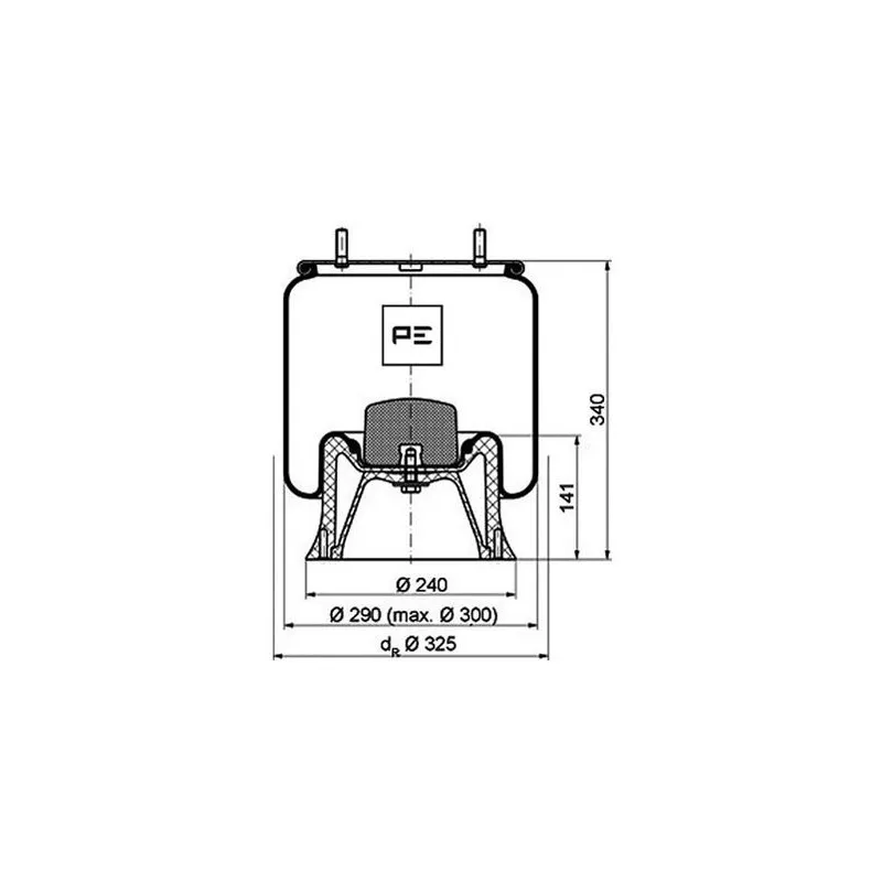 Ressort pneumatique, suspension pneumatique PE Automotive 084.099-72A