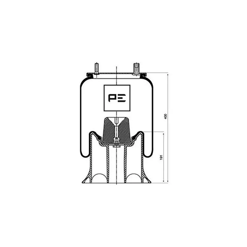 Ressort pneumatique, suspension pneumatique PE Automotive 084.106-73A