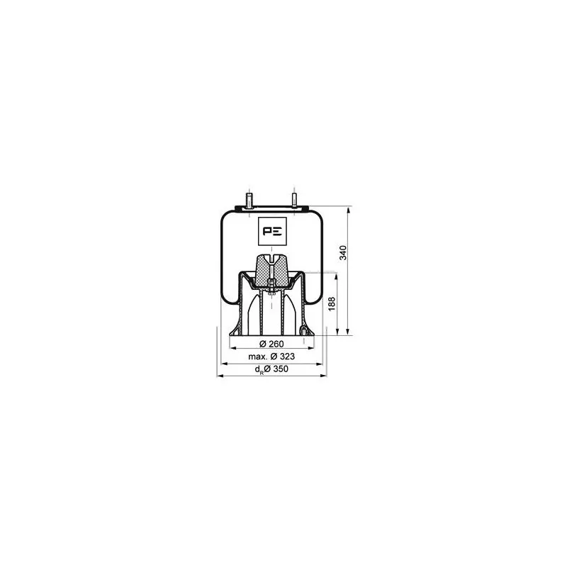 Ressort pneumatique, suspension pneumatique PE Automotive 084.106-75A