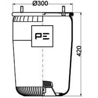 Ressort pneumatique, suspension pneumatique PE Automotive 084.116-71A