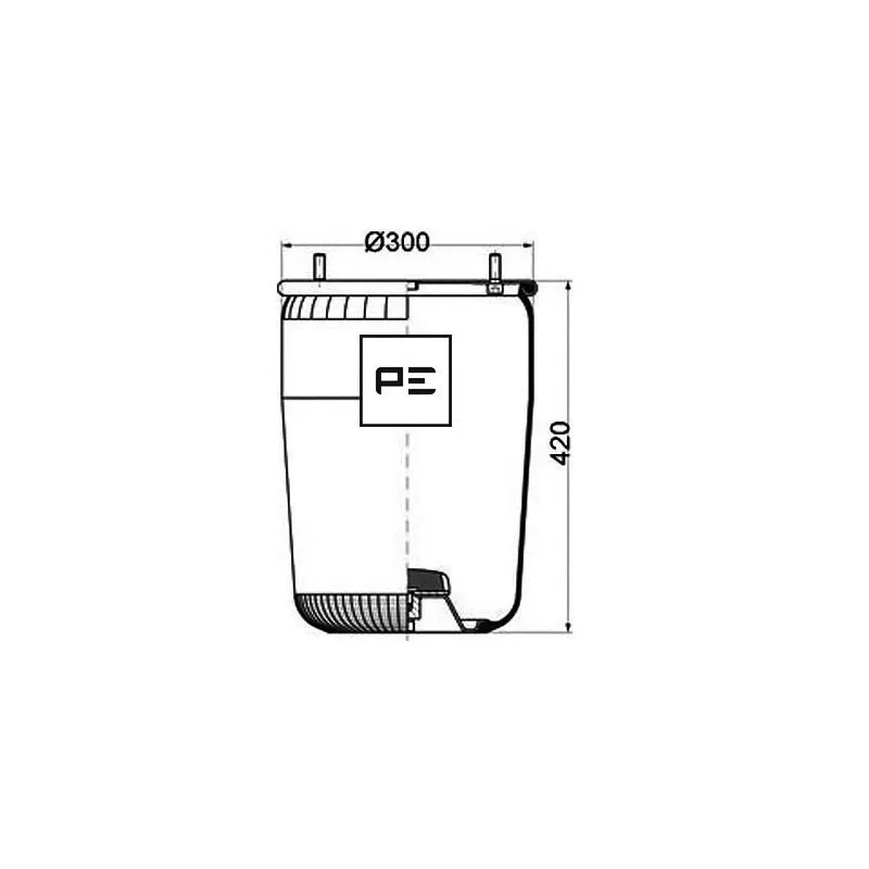 Ressort pneumatique, suspension pneumatique PE Automotive 084.116-71A