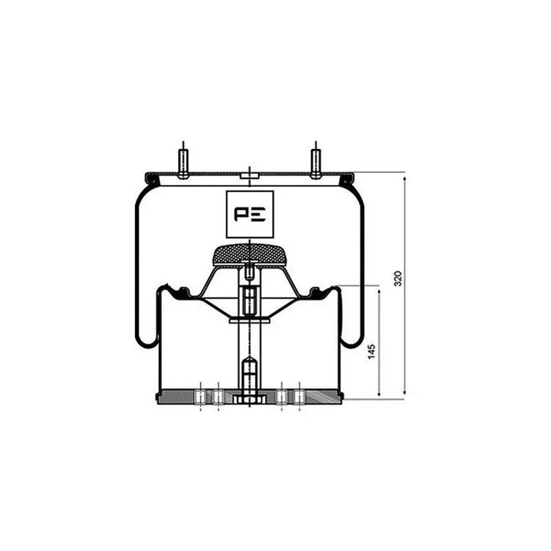 Ressort pneumatique, suspension pneumatique PE Automotive 084.116-72A