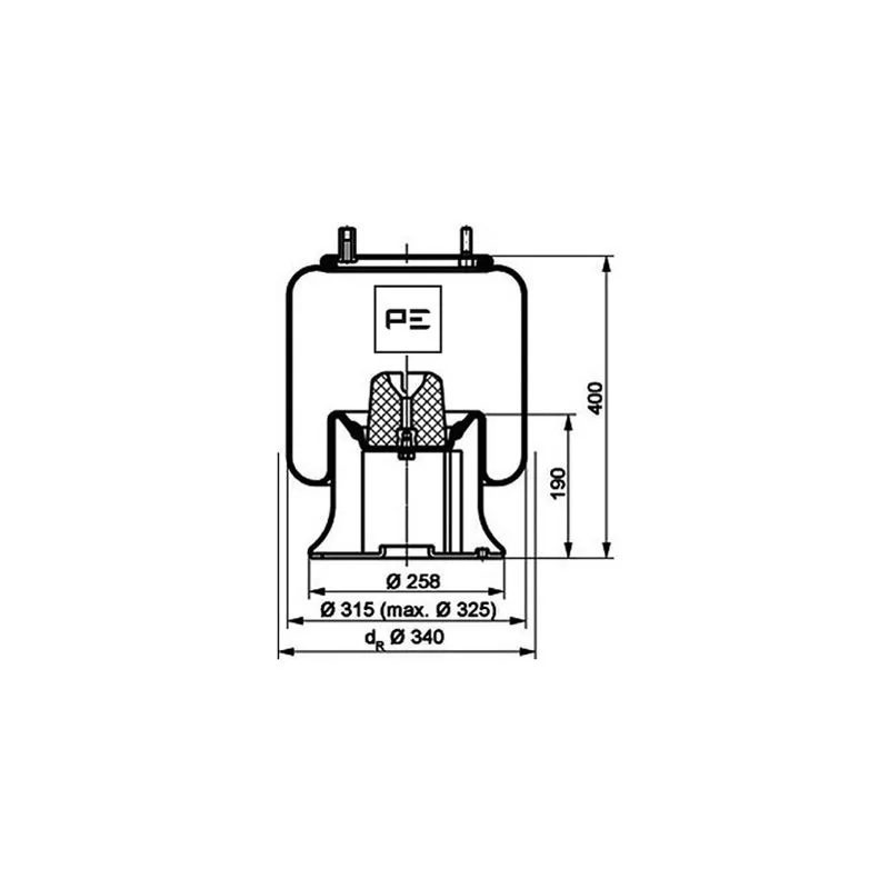 Ressort pneumatique, suspension pneumatique PE Automotive 084.172-71A