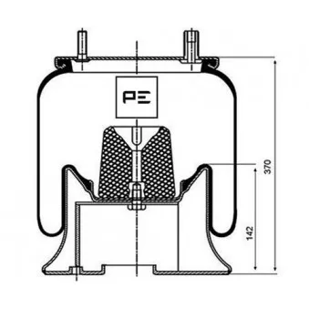Ressort pneumatique, suspension pneumatique PE Automotive 084.181-71A