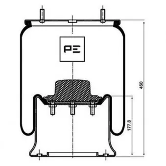 Ressort pneumatique, suspension pneumatique PE Automotive 084.197-71A