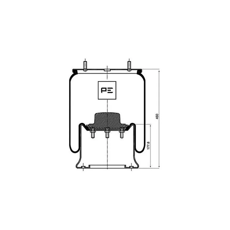 Ressort pneumatique, suspension pneumatique PE Automotive 084.197-71A