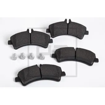 Jeu de 4 plaquettes de frein arrière PE Automotive 086.349-00A