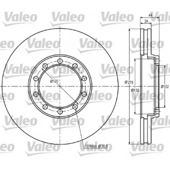 Jeu de 2 disques de frein avant VALEO 187019