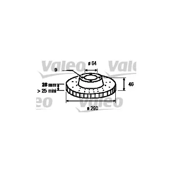 Jeu de 2 disques de frein avant VALEO 187155
