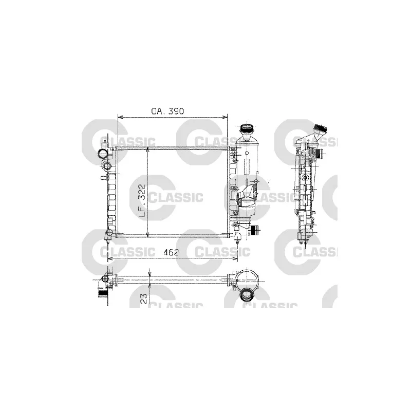 Radiateur, refroidissement du moteur VALEO 230372