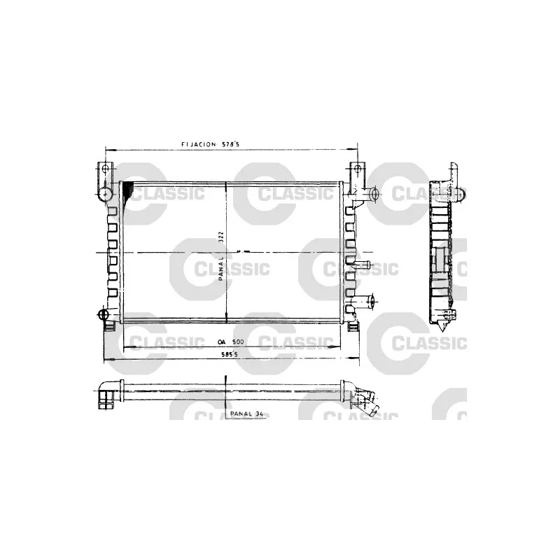 Radiateur, refroidissement du moteur VALEO 230483