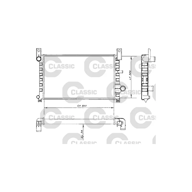 Radiateur, refroidissement du moteur VALEO 230484