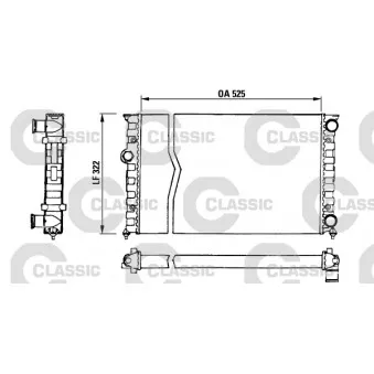 Radiateur, refroidissement du moteur VALEO 230505