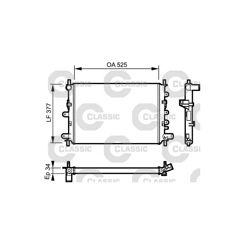 Radiateur, refroidissement du moteur VALEO 230856