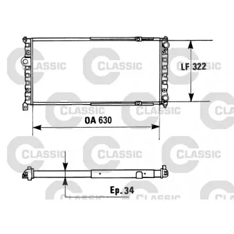 Radiateur, refroidissement du moteur VALEO 230945