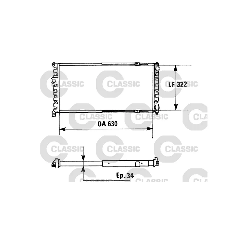 Radiateur, refroidissement du moteur VALEO 230945