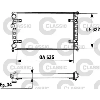 Radiateur, refroidissement du moteur VALEO 230947