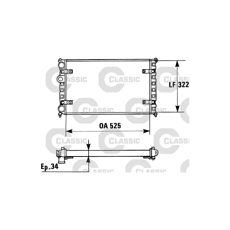 Radiateur, refroidissement du moteur VALEO 230947