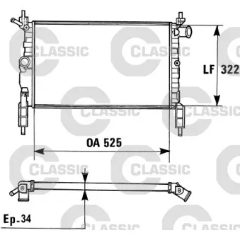 Radiateur, refroidissement du moteur VALEO 230975